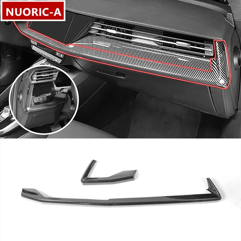 

Carbon Fiber Color Center Console Dashboard Panel Decoration Cover Trim For Audi A3 2021 2022 LHD Car Styling Interior