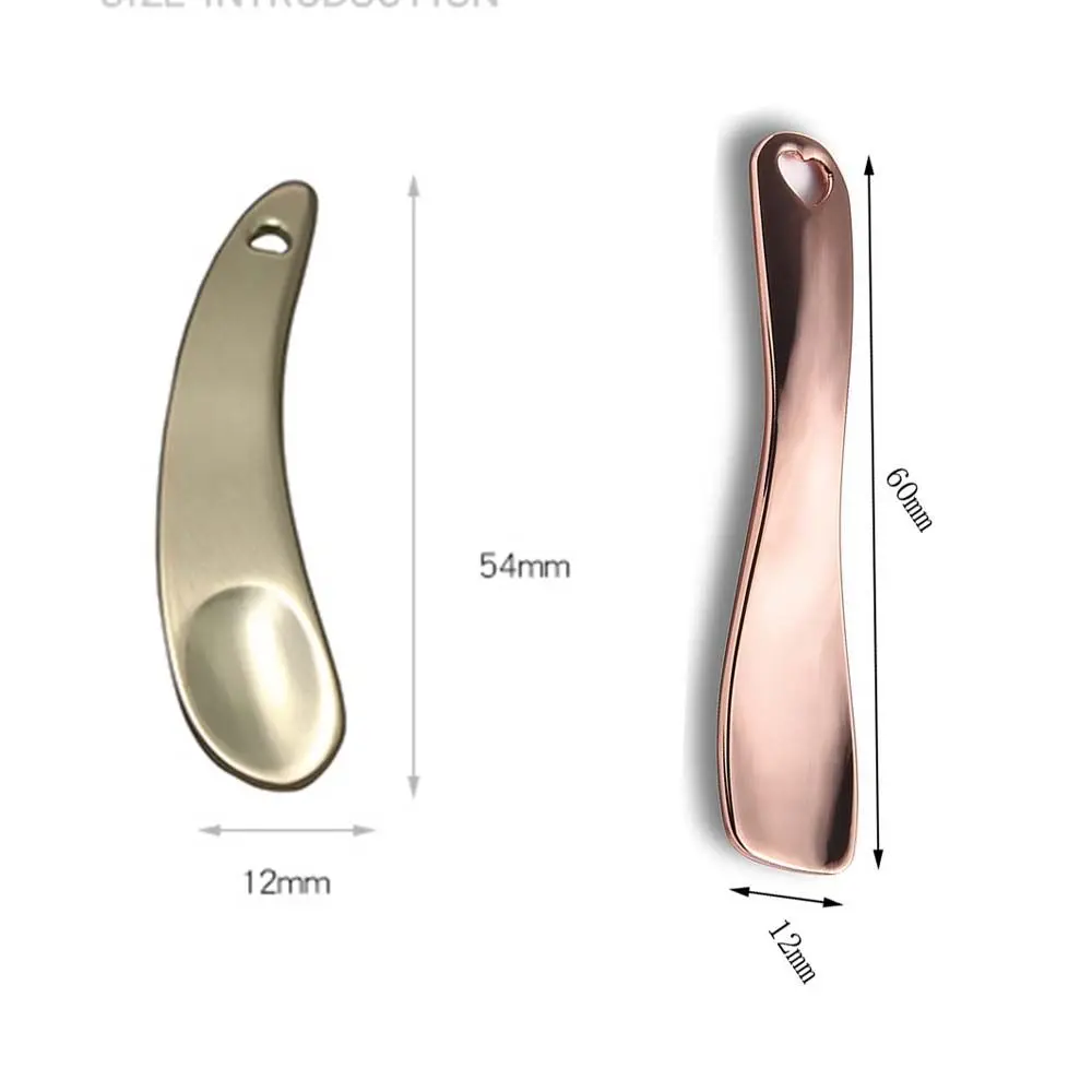 2 Stück Edelstahl Kosmetik-Spatel – Make-up Löffel Für Cremes, Lotionen & Hautpflege, 8,1 X 2,5 Cm, Silber