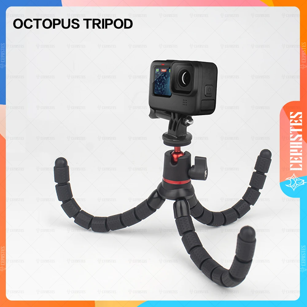 

Tripod for Phone Mobile Camera Octopus Holder Smartphone Selfie Stick Flexible Mini Tripod Cellphone Stand GoPros Ball Head