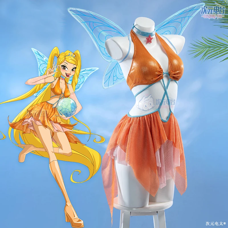 Anime Winx Club Stellina Cosplay Costume Halloween Christmas Role