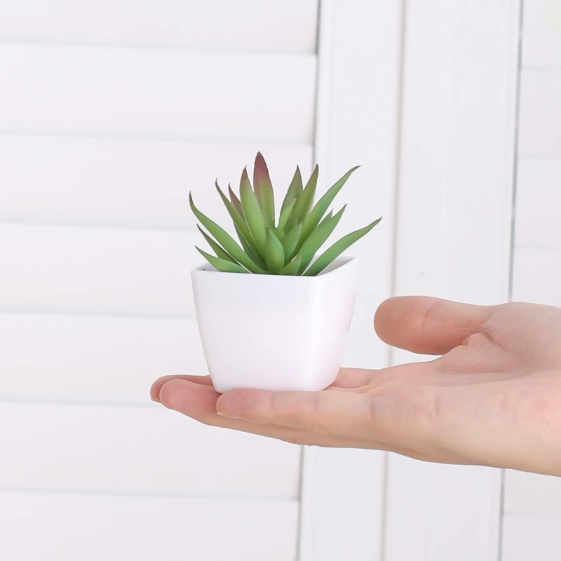 Description Picture 5 of item6PCS (1SET) Artificial Plant Evergreen Bonsai, Decorated In Living Homes, Bedroom, Dining Room, Office Desk, Windowsill
