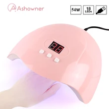 

54W UV Nail Lamp Large Space Dual light source Portable sun nail lamp pink led phototherapy machine nail light therapy machine