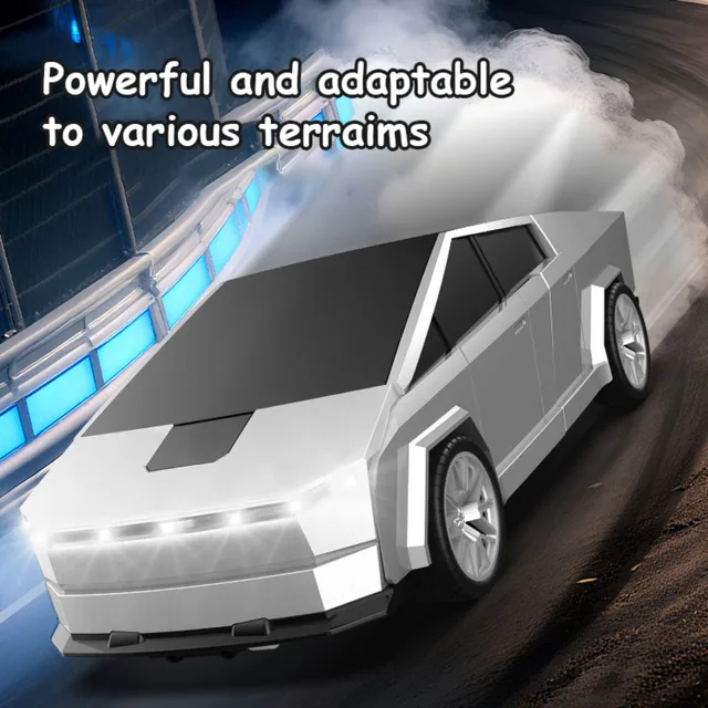1:18 Electric RC Cyber Pickup - One-Click Transformation Robot Car, STEM Educational Gift for Boys Girls Kids with LED Lights 3