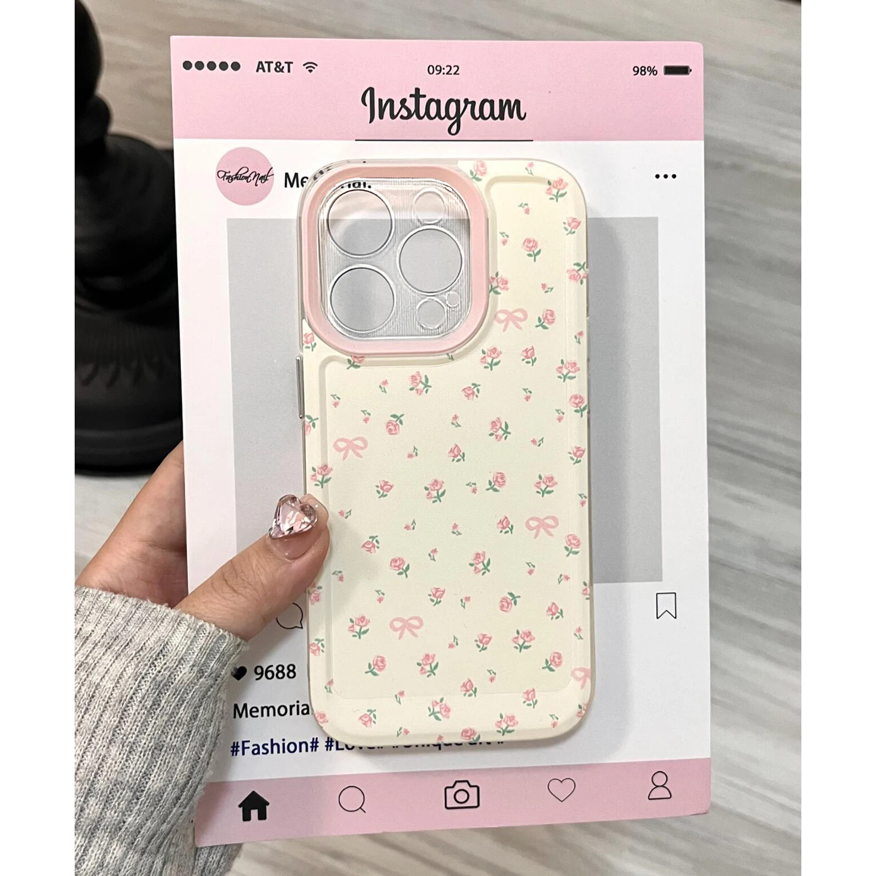 Floral Rose Korean Ins Gentle Cream Pink Versatile Y2K Phone Case Cover