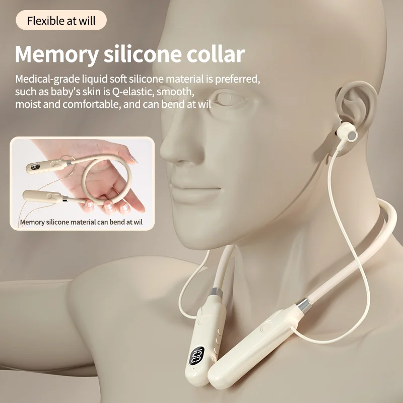 BT-12 Wireless Bluetooth Earphones Sports Headphones Card Insertion Digital Display Noise Cancelling Headset HiFi Music Earbuds 2
