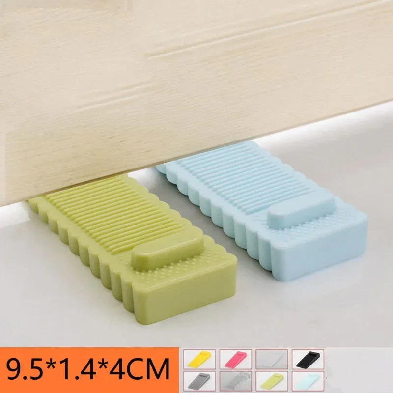 Silicone Door Stopper Safety Silicone Door Stop Stoppers Non-Slip Block Wedge Doorstops Home Office Door Rear Retainer Anti-collision Protect Hardware