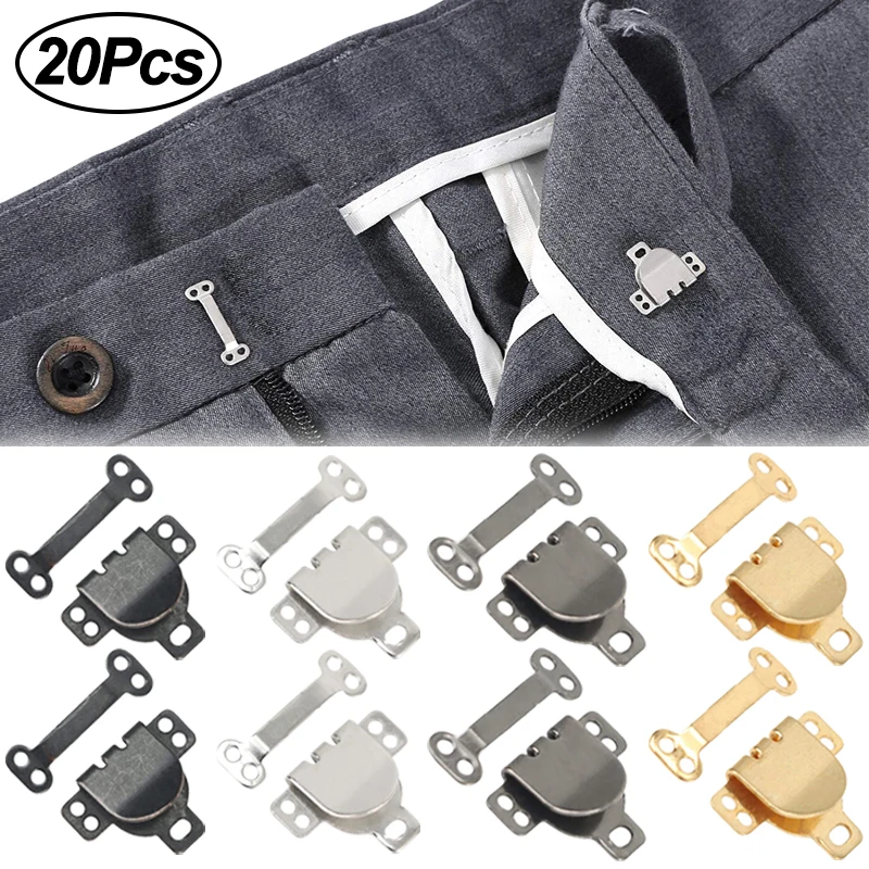Description Picture 2 of item2/20Pairs Metal Invisible Trousers Hook Clasp Eyes Closure Fasteners Buckle Skirt Dress Bra Sewing DIY Garment Hooks Accessories