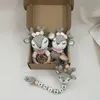 Newborn Mobile Gym Educational Ring Teething Toy Baby Cotton Baby Wooden Ring Rattle Crochet Wool Toy Customize Pacifier Chain 6