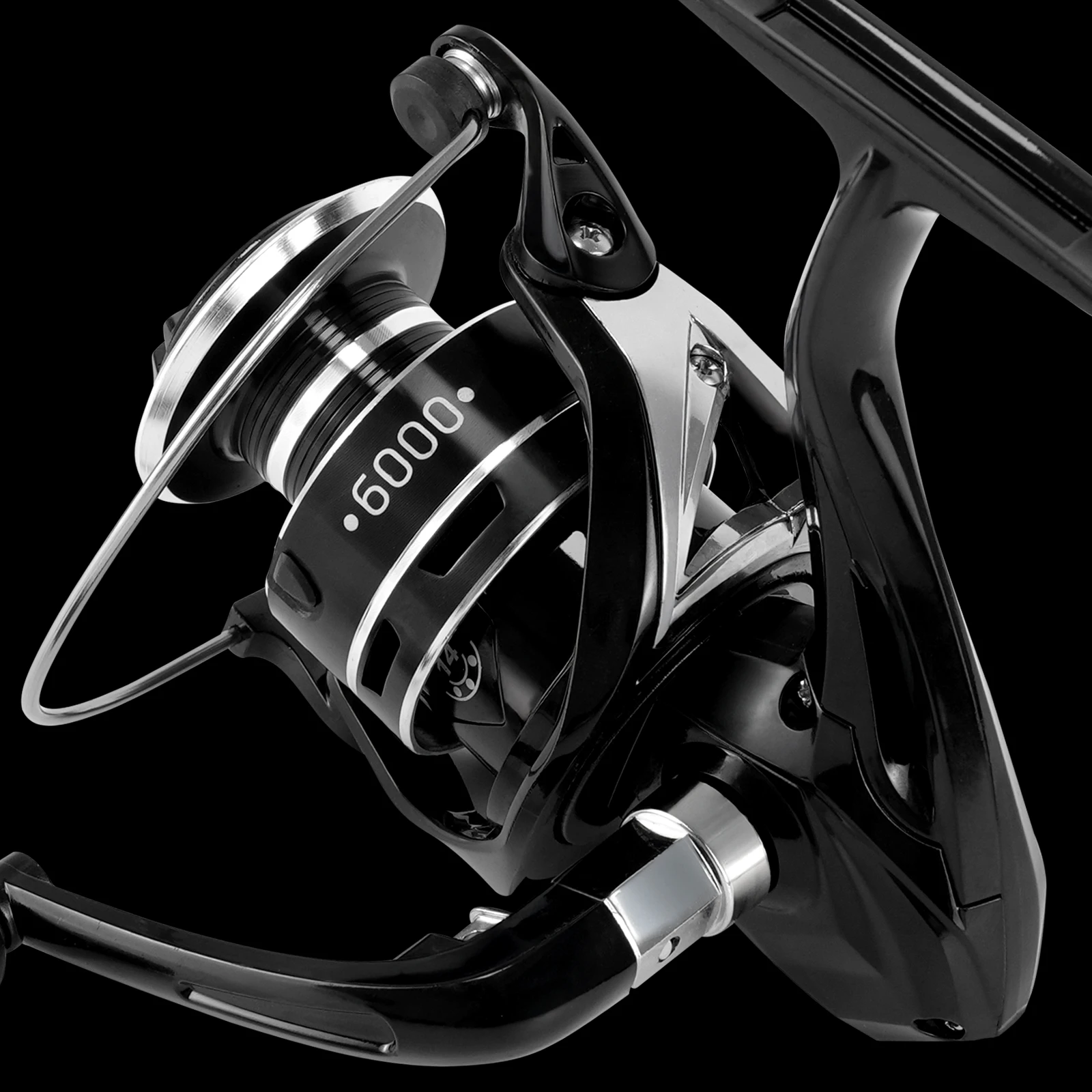 Moulinet spinning Rooblinos HY1000-7000 frein 10kg bobine métal et bras pliant interchangeable