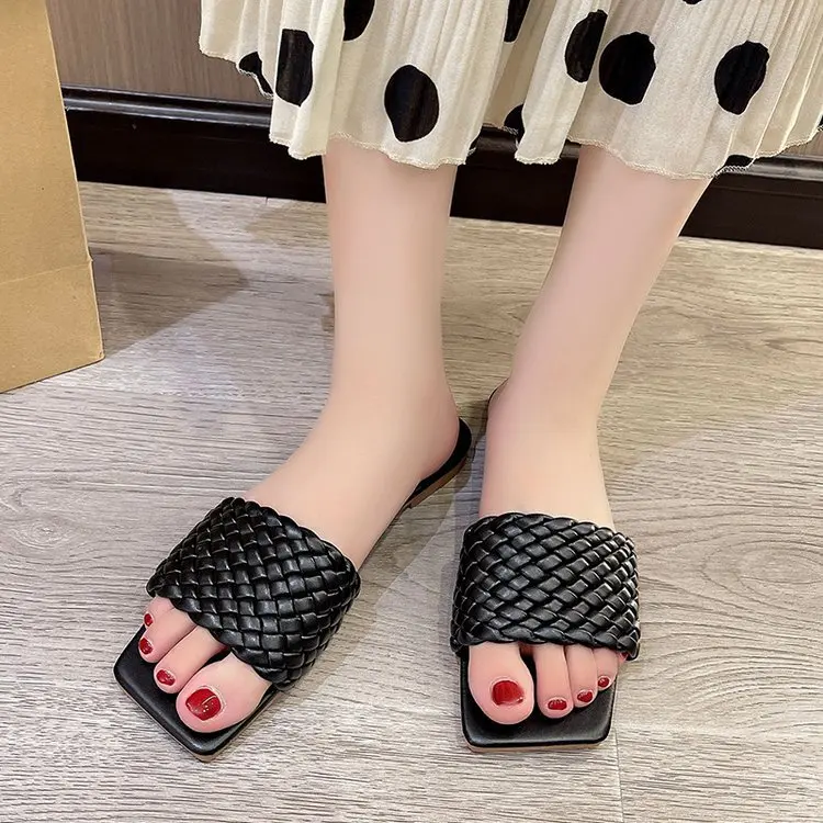 여성용 경량 직조 겉옷, 시원한 드래그, 다목적 비치 슬리퍼, 새로운 스타일, 여름 2025