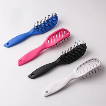 Pettine per capelli Spazzola per capelli districante a 9 file Spazzola per capelli Styling Capelli lisci ricci bagnati Spazzola per massaggio del cuoio capelluto Accessori per barbiere da donna 1