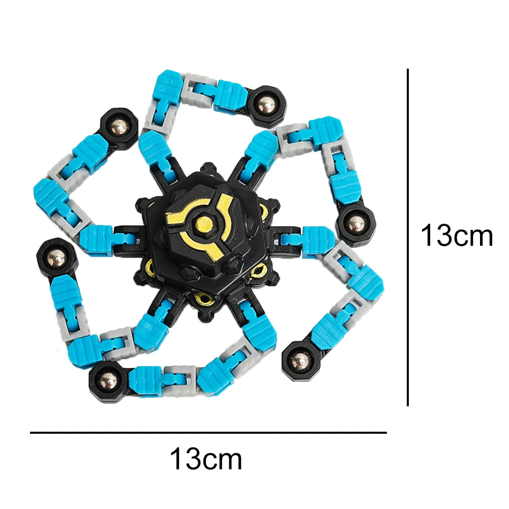 Fidget Toys Anti Stress Toys DIY Chain Deformation Robot Toy for Child Antistress Hand Spinner Vent Fingertip Top Mechanical Gyro Stress Relief Toy Gift