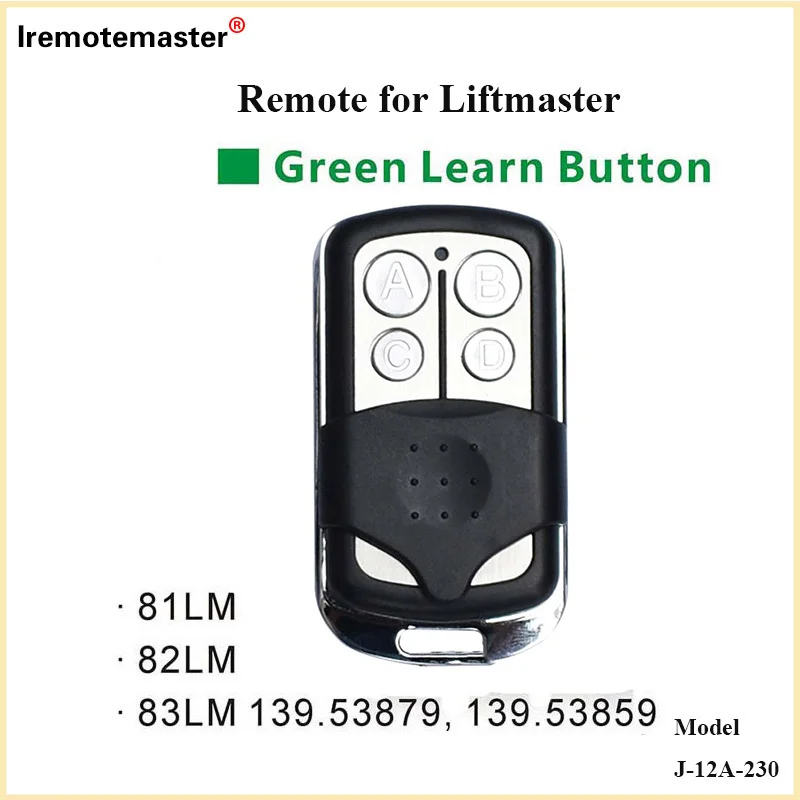 

For Liftmaster Compatible 81LM 82LM 850CB 853CB 856CB Garage Door Wireless Remote Control 390MHz Rolling Code Gate Door Opener