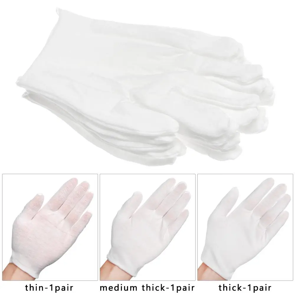 For man woman wenvian quality inspection gloves of medium and thick label of thick work cotton white work safe cotton