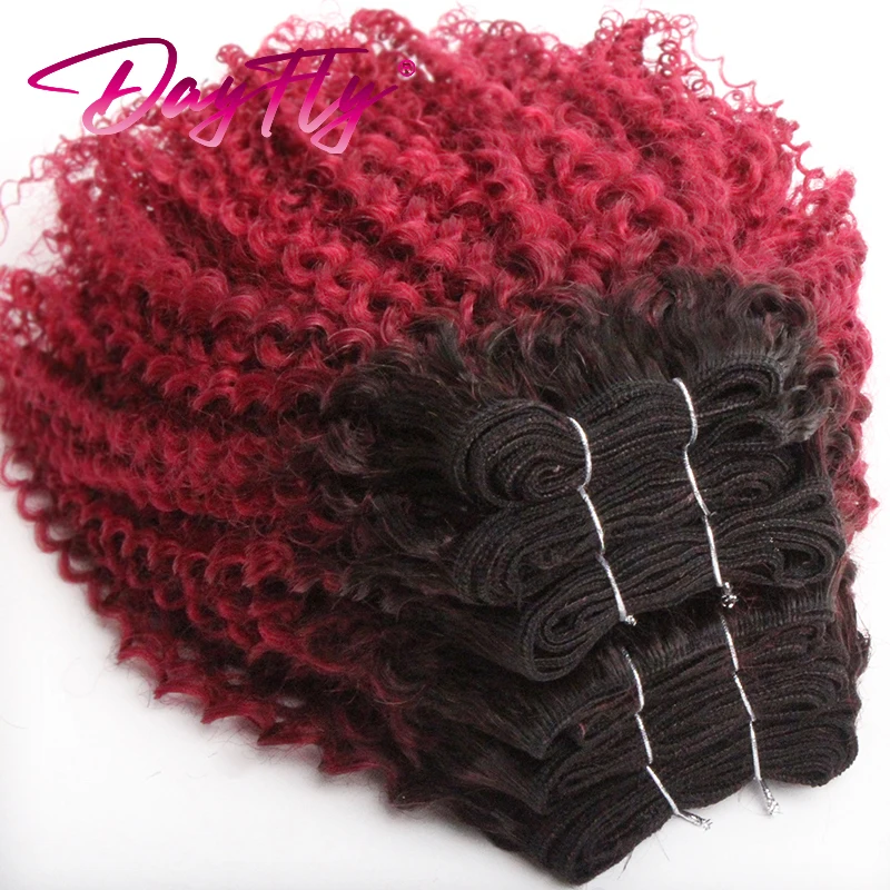 curto cabelo humano ombre bundles kinky curly cabelo natural hai extensões tecer cabelo brasileiro feixes