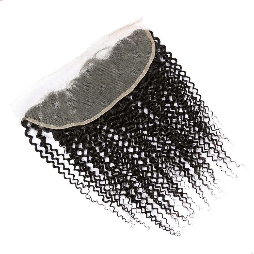 Kinky Curly 13x4 Lace Frontal Brazilian Curly 13x4 Lace Front Human Hair Kinky Frontal Pre Plucked Transparent