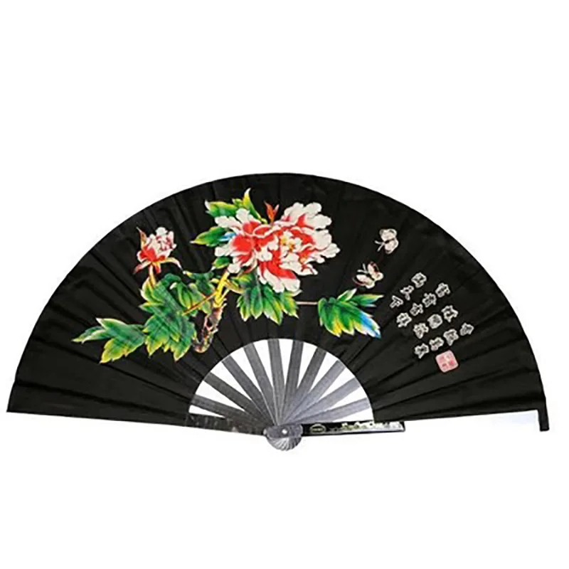 Chinese Kung Fu Fan Tai Chi Martial Arts Dragon Phoenix Portable Stainless Steel Handheld Folding Summer Fans Art Dance Gift