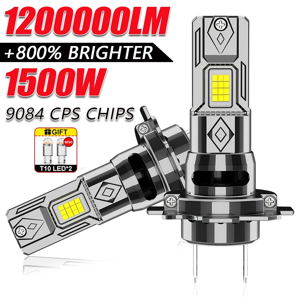H7 Led Headlight Bulbs For Golf6 12V Car Lighting Sets Led Spotlights Automobile Auto Fog Lights H7 Ampoule Lamp With Turbo Fan