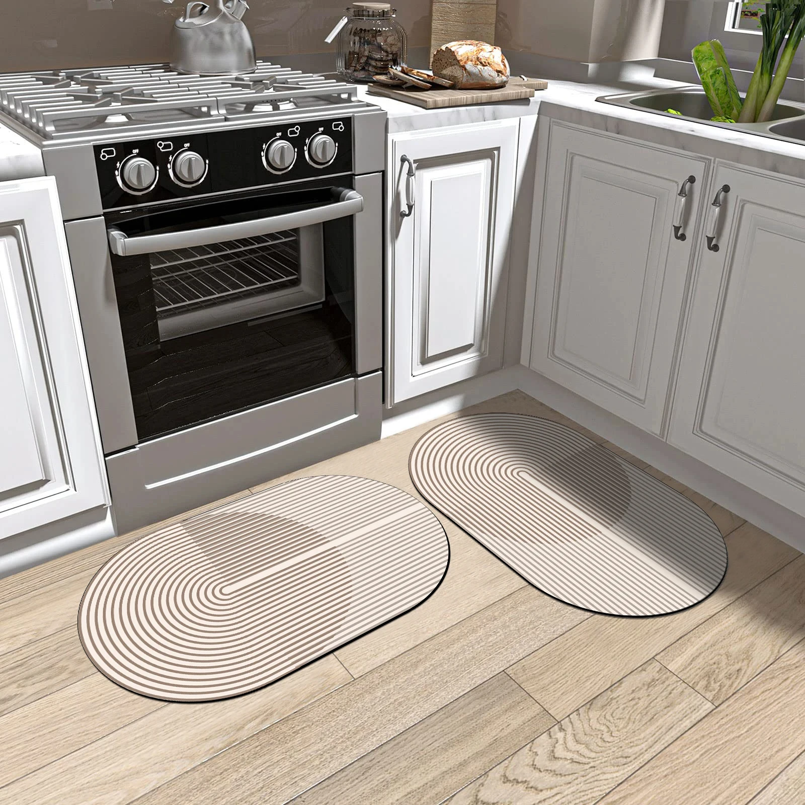 Description Picture 4 of itemSuper Absorbent Kitchen Floor Mat Long Diatomite Kitchen Rug Soft Washable Carpets Anti Slip Bathroom Entrance Doormat 주방매트