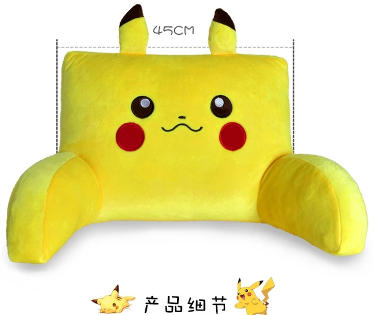 3pcs Pokemon Pikachu Car Seat Headrest Pillow Auto Car Neck Pillow