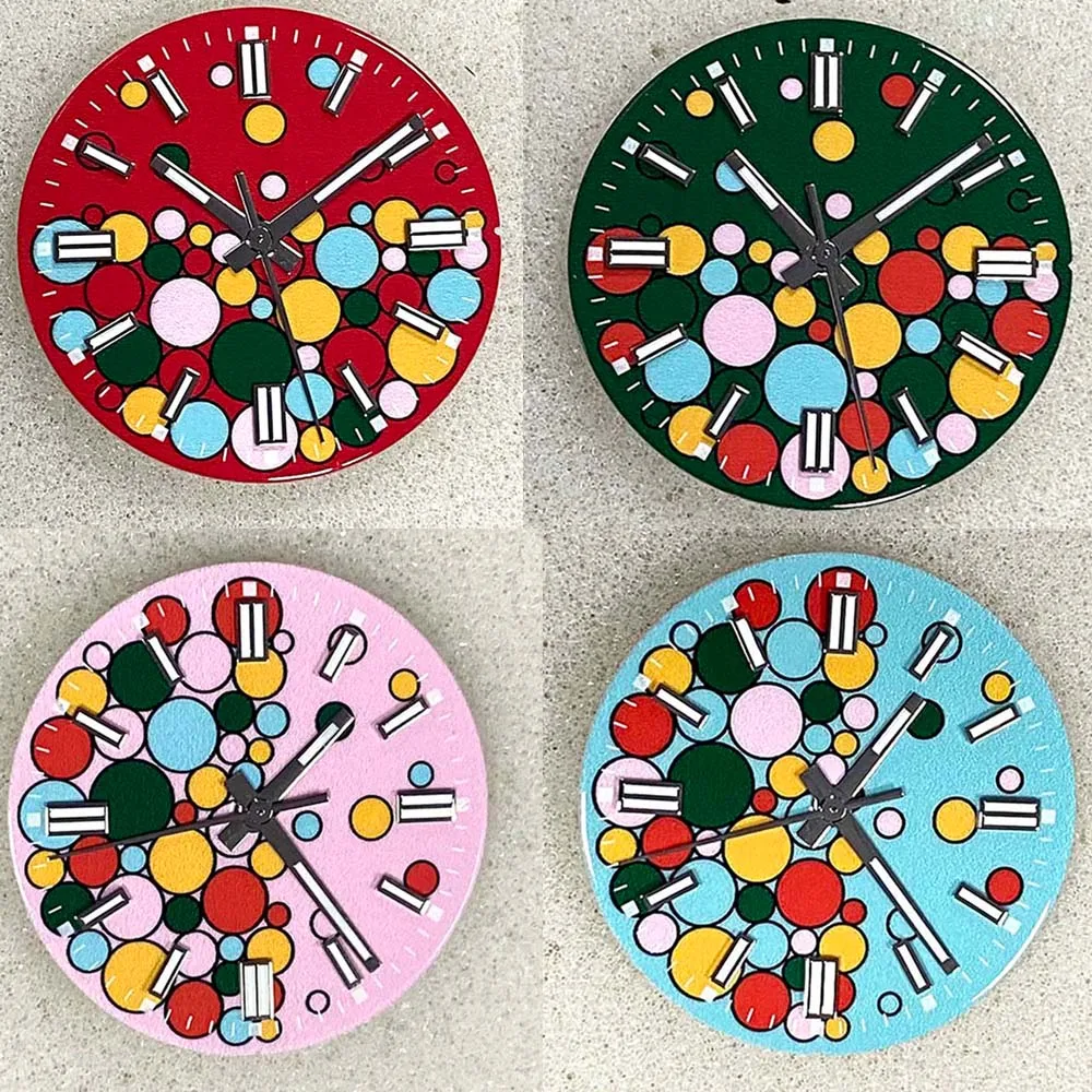 

New 28.5mm Watch Dial Creative Stylish No Calendar Blue Luminous NH35 Dial + Hands for NH35 NH36 4R 7S Movement Watch Faces
