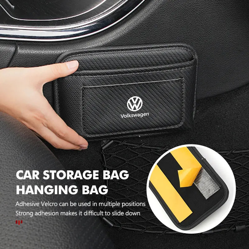 폭스바겐 VW 자동차 엠블럼 도어 사이드 포켓 걸이식 수납 가방 폰 카드 골프 4 5 6 7 폴로 제타 사기타르 마고탄 파사트 B5