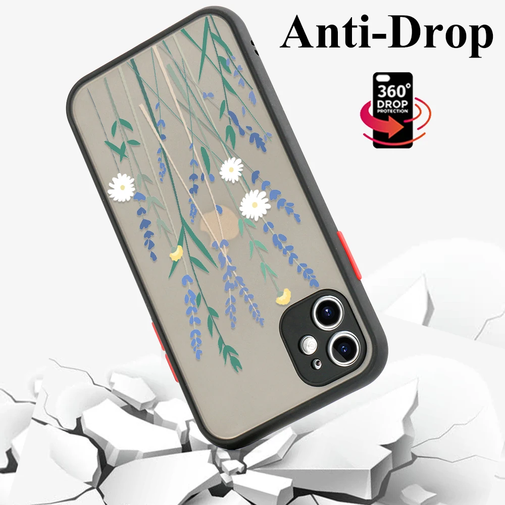 Floral Design Hard Phone Case Protective Cover