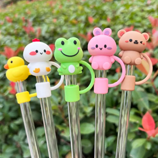 Silicone Straw Cover Caps Compatible 10mm for Stanley Cup Reusable Straw  Tip Covers Drinking Straws Plug Home Kitchen Party - AliExpress