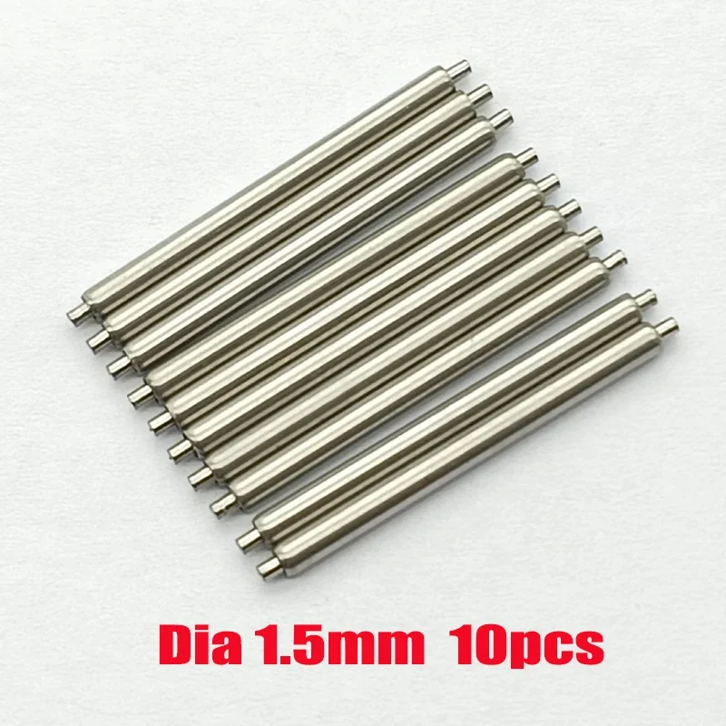 Stainless Steel Spring Bar Watch Strap Link Pins (10 Pack) - Various Sizes Available