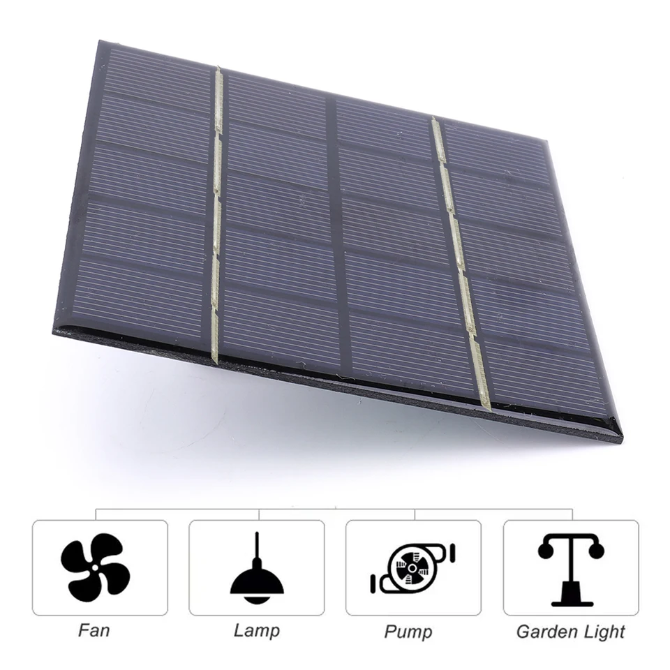3 Pcs 6V 1W Mini Solar Panels - Polysilicon Solar Cells With 30cm Cable For DIY Projects & Charging
