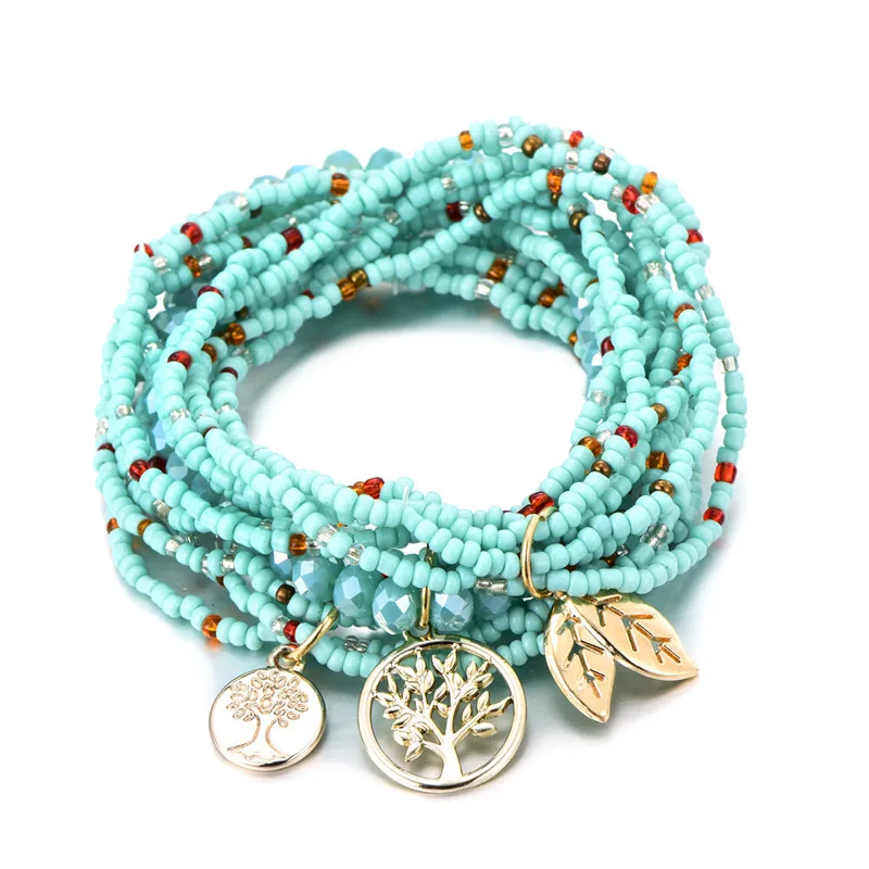 Tibetan Bone Wood Boho Natural Bracelet-Natural Handmade Bracelet-Elastic Layering Bracelet-Women's Jewelry-Women's Gift-Girl's Bracelet