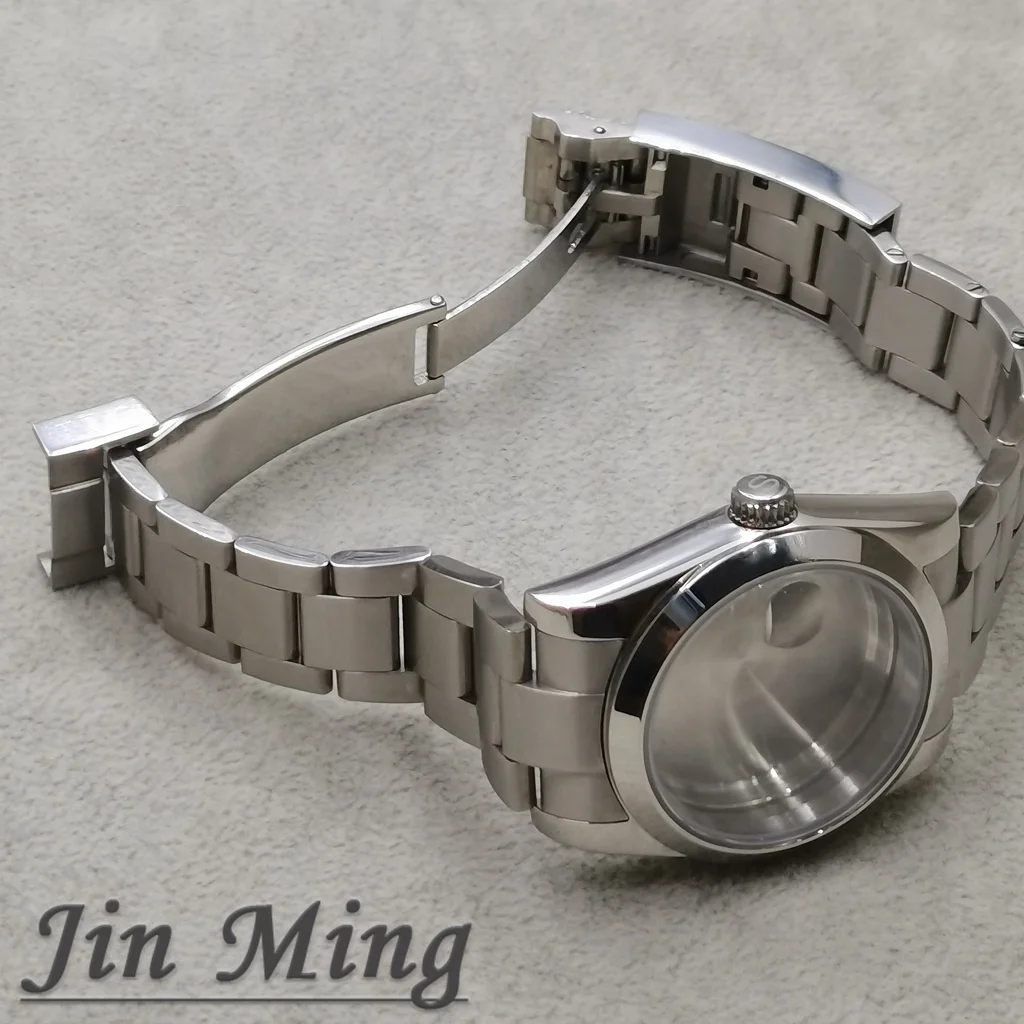Premium Men's Watch Case with Sapphire Glass and Strap Parts, 36mm/40mm S Crown