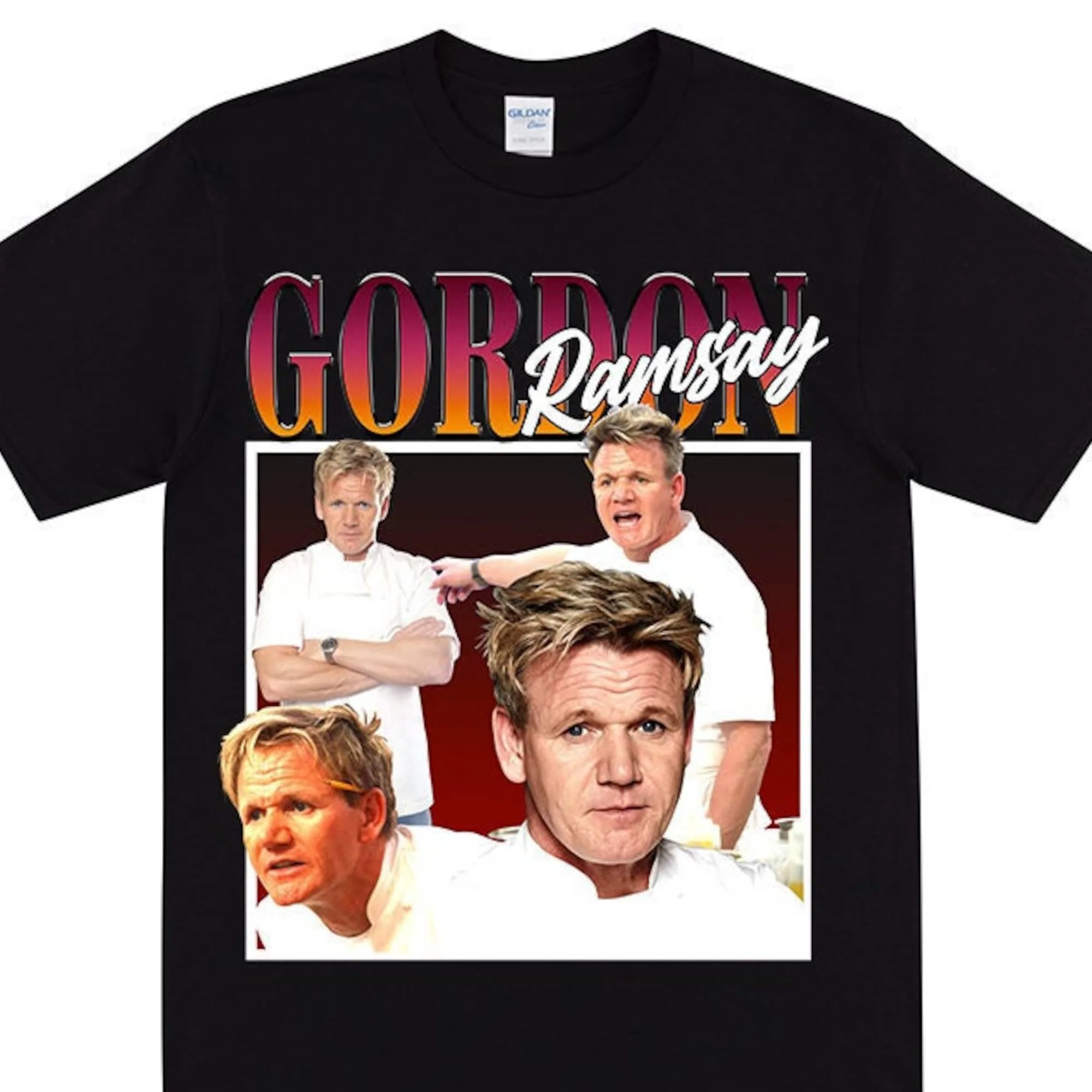 Gordon Ramsay Omaggio T Shirt Funny Angry Hells Kitchen Theme Presente Per Chef Face