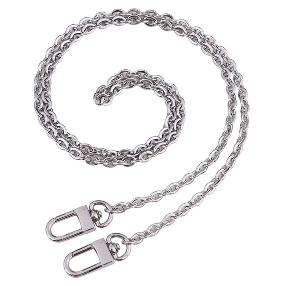 Luxury Adjustable Metal Chain Strap in Gold, Silver, and Black for Crossbody or Shoulder Bags