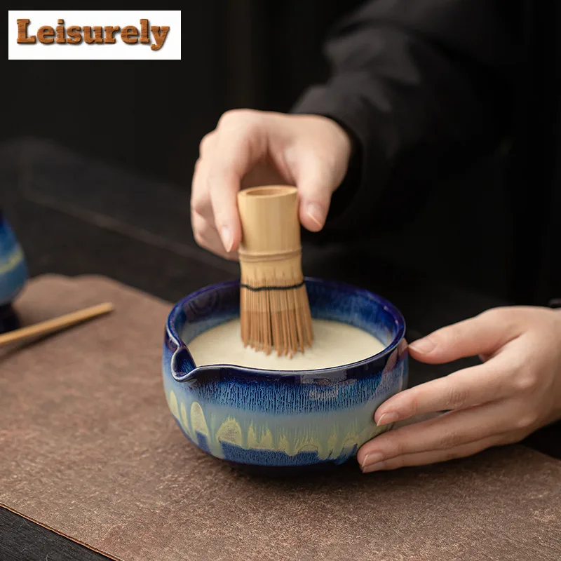 2pc/set Kiln Change Starry Sky Flowing Galze Tea Set Complete Set Japanese Matcha Set Kit Home Tea-making Tools for Tea Lovers