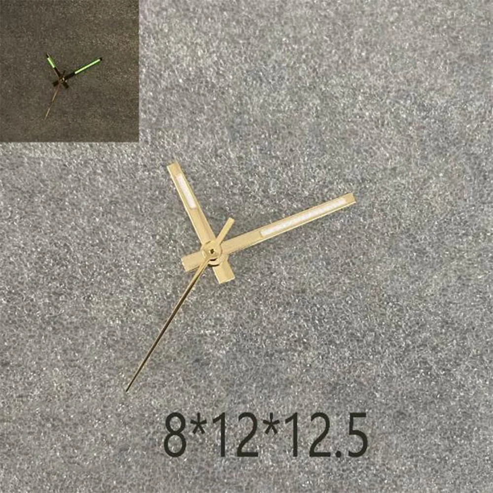 

Watch Pointer Kit Gold Three-needle Watch Hands Green Luminous Pointer for NH35/36/4R/7S Movement