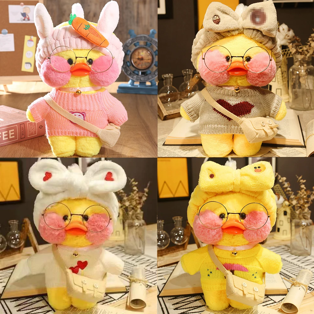 30 センチメートルかわいい Lalafanfan アヒルぬいぐるみ漫画