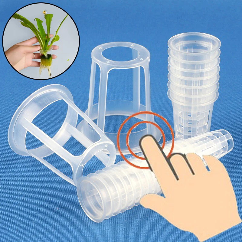 50 Stück schwarze Pflanzentöpfe für den Garten, Gemüse, erdloser Hydrokulturkorb, Kindergartentöpfe, Hydrokultur-Kolonisationsnetzbecher_voghion.com