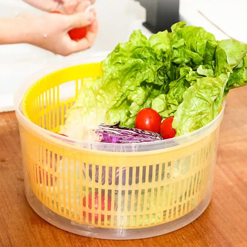 

Electric Salad Spinner 3L Capacity Vegetable Dryer Safe USB Charging Electric Mixer For Efficient Drying