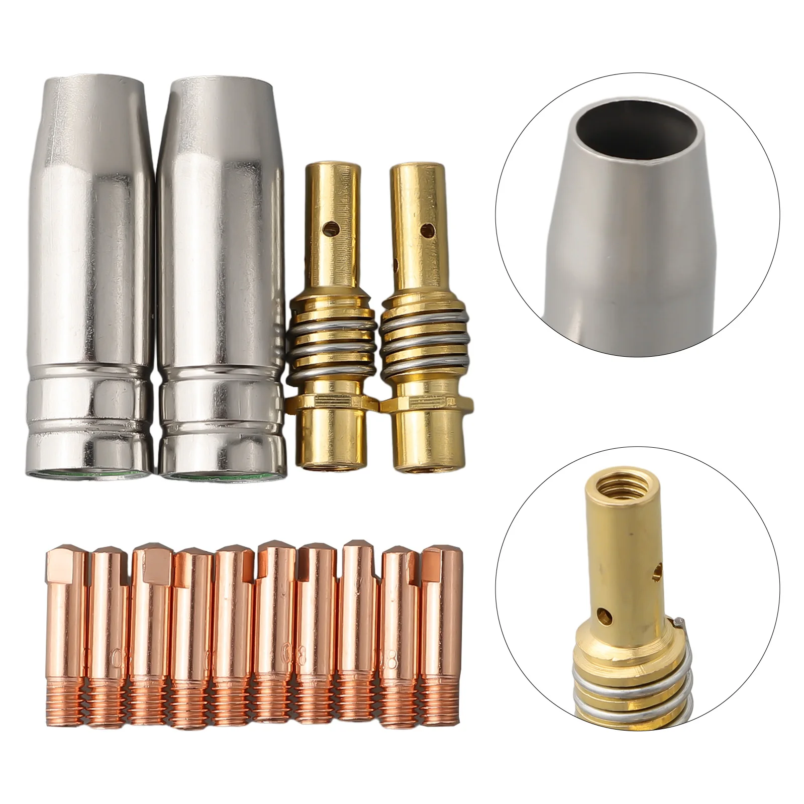 

Brand New Practical MIG/MAG Torch Consumables High Quality M6 Thread Replacement 53mm Conical Gas Nozzles Metal