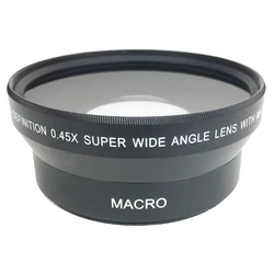 Professional 0.45x Wide Angle Lens with Macro Lens for Canon Nikon Sony Fujifilm Camera lens 43 46 49mm 52mm 55mm 58mm 62mm 67mm