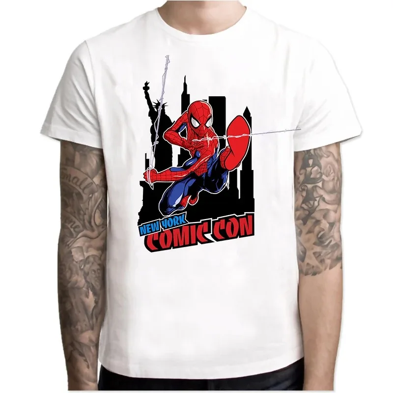 

Cartoon Super Hero Spiderman T Shirt Streetwear Tops T Shirt Men Harajuku Fashion Graphic T-shirt Unisex Tshirt Y2k Tops Male