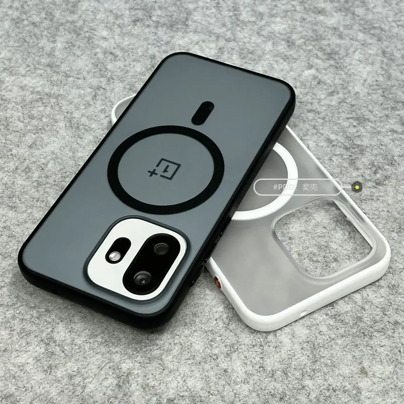 Magnetic Colorful Shockproof Acrylic Phone Case with Skin-Friendly Feel & Wireless Charging Compatibility