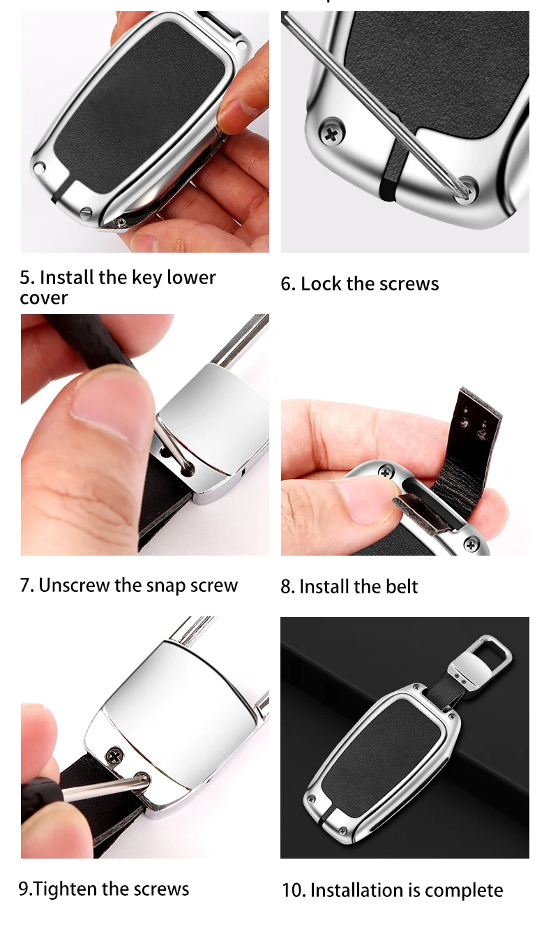 Custodia per chiave a distanza per auto in lega di zinco Shell per Toyota RAV4 Corolla Hilux Fortuner Land Cruiser 200 Camry Sienna Previa Protector - S9f62417b1bcf4767a7bcdf85e42c3996V