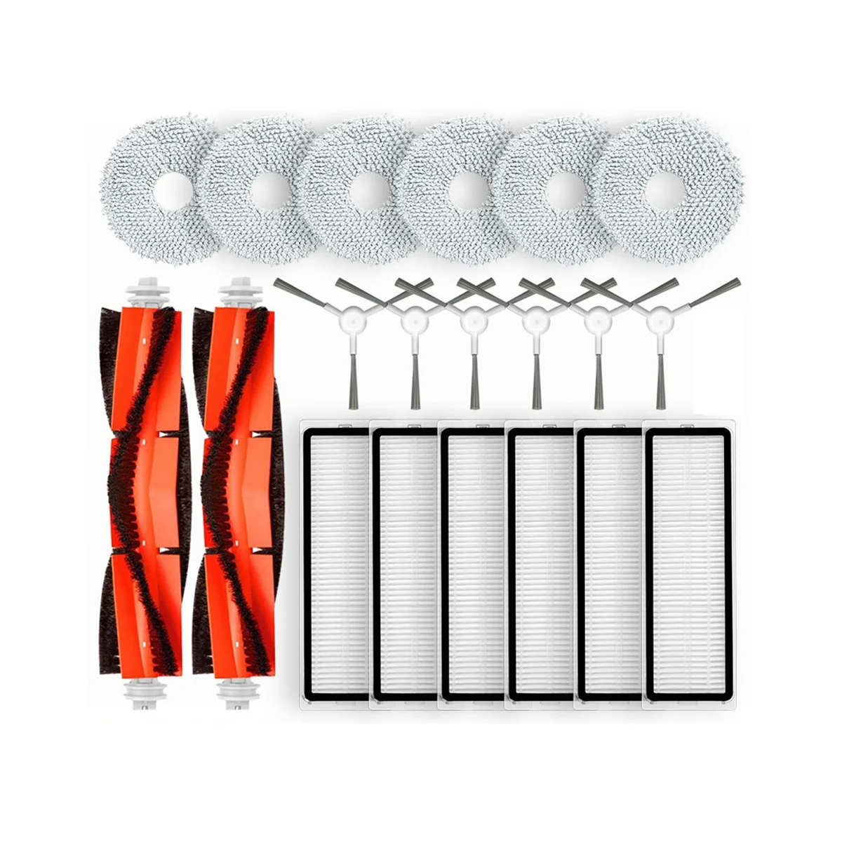 

Запчасти для робота-пылесоса Xiaomi S10 + / S10 Plus, основная боковая щетка, фильтр НЕРА, насадка на швабру, тканевые накладки