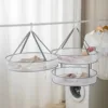 1/2 Layer Clothes Dryer Basket with Hanging Hook Fine Mesh Household Towels Stockings Foldable Baby Sweater Drying Rack for Home 1
