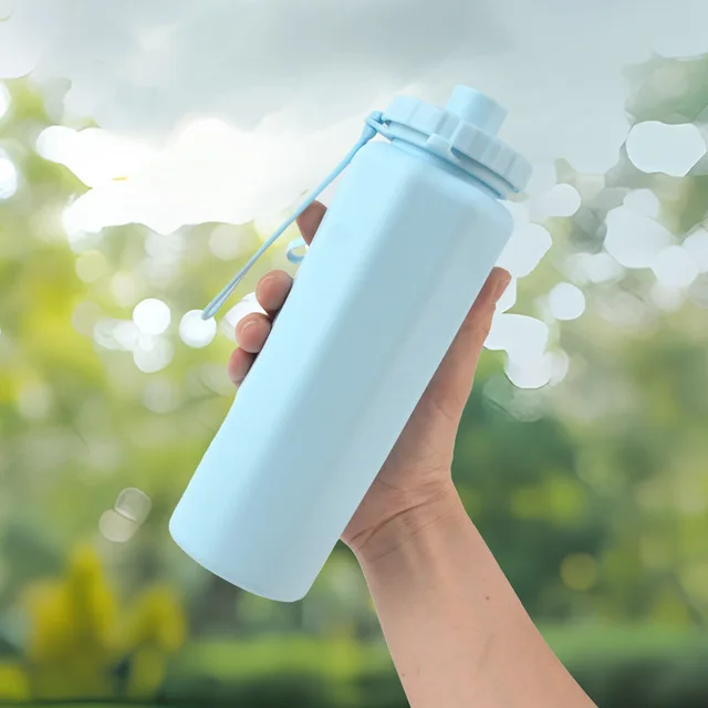 600ML Collapsible Water Bottle Silicone Foldable Water Cup Outdoor Sports Leakproof Reusable Kettle for Travel Camping Yoga 2