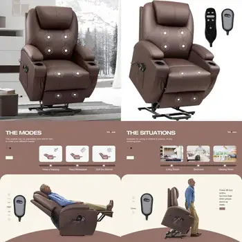 Elderly Power Lift Recliner Chair with Massage 1