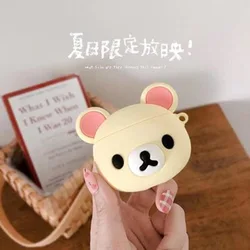 Cute 3D Cartoon Rilakkuma Silicone Earphone Case Cover - AirPods 3 (Beige)