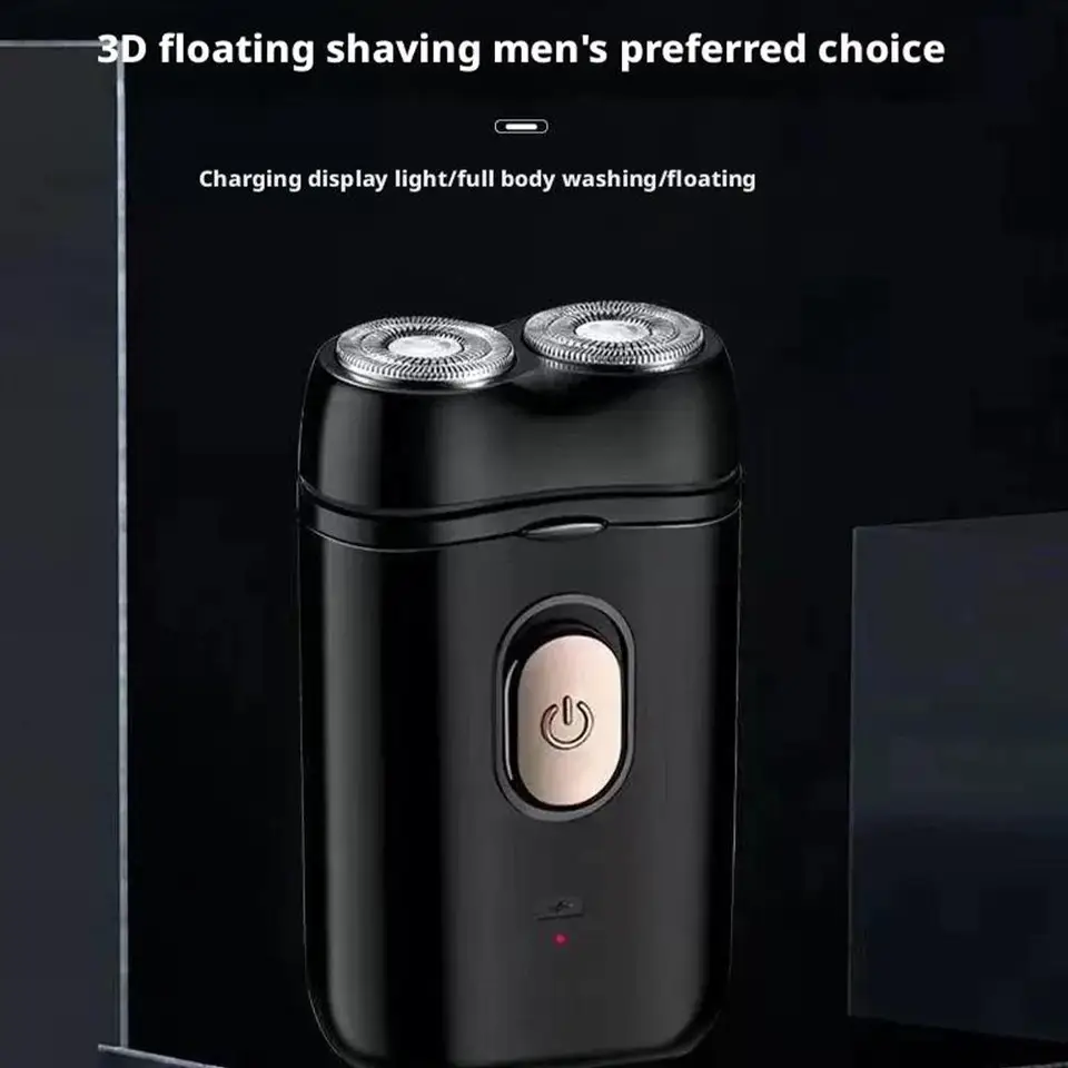 Shaving Tool Usb Rechargeable Portable Electric Shaver For Men Waterproof Mini Travel Rotary Razor_voghion.com